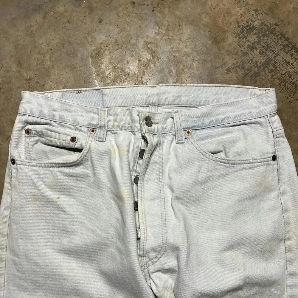 Vintage 90s Levi's 501xx Distressed Straight Cut Jeans 33x30
